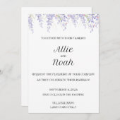 Carte faire-part de mariage blanche simple et élég (Devant / Derrière)