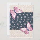 carte faire-part de mariage bleu marine (Dos)