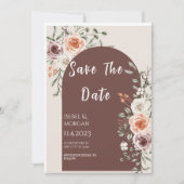 Carte Faire-part de mariage Boho Floral Fête (Devant)