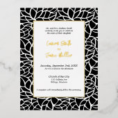 Carte Faire-part de mariage botanique Gold Accents (Recto)