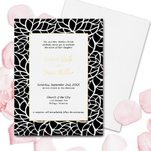 Carte Faire-part de mariage botanique Gold Accents