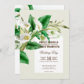 Carte Faire-part de mariage Cala Lily (Devant / Derrière)