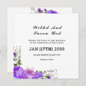 Carte Faire-part de mariage carré Gatefold (Devant / Derrière)