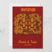 Carte faire-part de mariage chinoise (v1) (Devant)