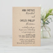 CARTE FAIRE-PART DE MARIAGE CLASSIQUE ÉCRITE À LA  (Debout devant)