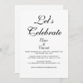 Carte faire-part de mariage CLASSIQUE simple (Devant / Derrière)