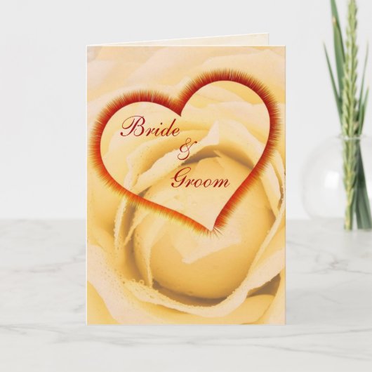 Carte Faire-part de mariage Coeur (Devant)