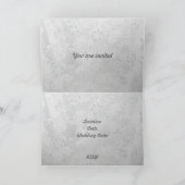 Carte Faire-part de mariage Coeur Argent (Intérieur)