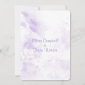 Carte Faire-part de mariage couleur pourpre (Dos)