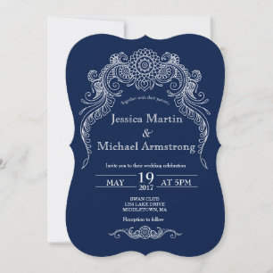 Carte faire-part de mariage de conception de défil