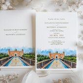 Carte Faire-part de mariage de la mosquée de Dhaka