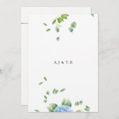 Carte Faire-part de mariage Eucalyptus (Devant / Derrière)