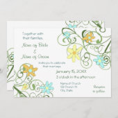 Carte Faire-part de mariage Fleurs du Jardin (Devant / Derrière)