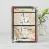 Carte Faire-part de mariage florale (Debout devant)