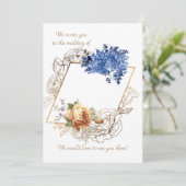 Carte Faire-part de mariage Florale (Debout devant)