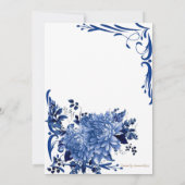 Carte Faire-part de mariage Florale (Dos)