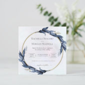 Carte faire-part de mariage florale (Debout devant)