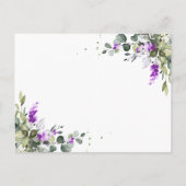 Carte Faire-part de mariage florale Eucalyptus Lav (Dos)