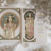 Carte Faire-part de mariage Foil Art Nouveau par M