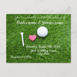 Carte Faire-part de mariage golf avec amour sur ve