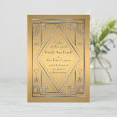 Carte Faire-part de mariage,Grand Gatsby,argent, o (Debout devant)