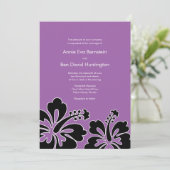 Carte Faire-part de mariage Hibiscus sucré (Debout devant)