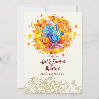 Carte Faire-part de mariage hindoue