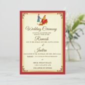 Carte Faire-part de mariage indienne (Debout devant)