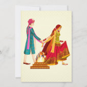 Carte Faire-part de mariage indienne (Dos)