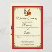 Carte Faire-part de mariage indienne (Devant / Derrière)