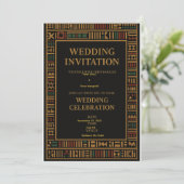 Carte Faire-part de mariage Kente africaine (Debout devant)