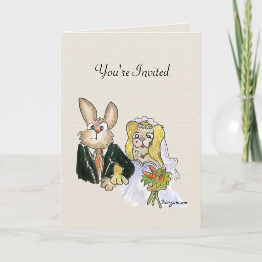 Carte Faire-part de mariage mignonne (Devant)