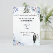 Carte Faire-part de mariage moderne (Debout devant)