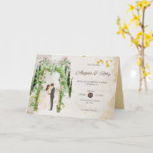 Carte Faire-part de mariage moderne minimaliste (Fleur jaune)