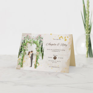 Carte Faire-part de mariage moderne minimaliste