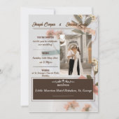 Carte faire-part de mariage modifiable moderne (Devant)