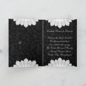 Carte faire-part de mariage noire simple et élégan (Intérieur)