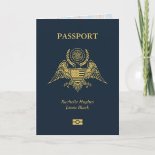 Carte Faire-part de mariage Passeport