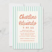 Carte Faire-part de mariage Pastel Retro (Devant)