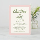 Carte Faire-part de mariage Pastel Retro (Debout devant)