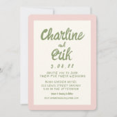 Carte Faire-part de mariage Pastel Retro (Devant)