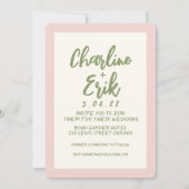 Carte Faire-part de mariage Pastel Retro (Devant)