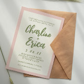 Carte Faire-part de mariage Pastel Retro