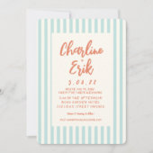 Carte Faire-part de mariage Pastel Retro (Devant)