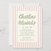 Carte Faire-part de mariage Pastel Retro (Devant)