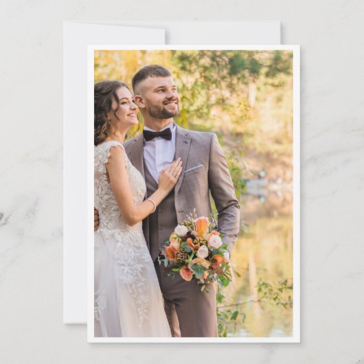 Carte Faire-part de mariage personnalisée - Élégan (Dos)