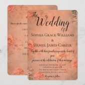 Carte Faire-part de mariage plat (Devant / Derrière)