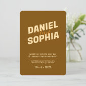 Carte faire-part de mariage rétro (Debout devant)