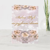 Carte Faire-part de mariage rose (Dos)