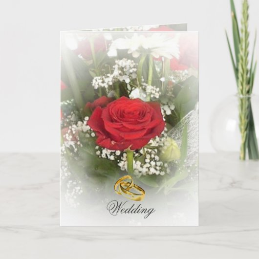 Carte Faire-part de mariage Rose (Devant)
